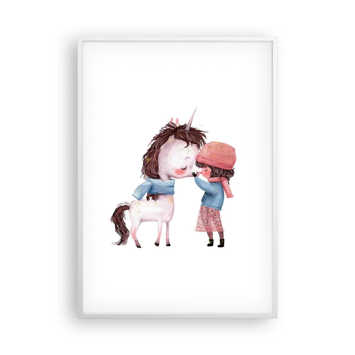 Affisch i vit ram - Vintersaga - 70x100 cm