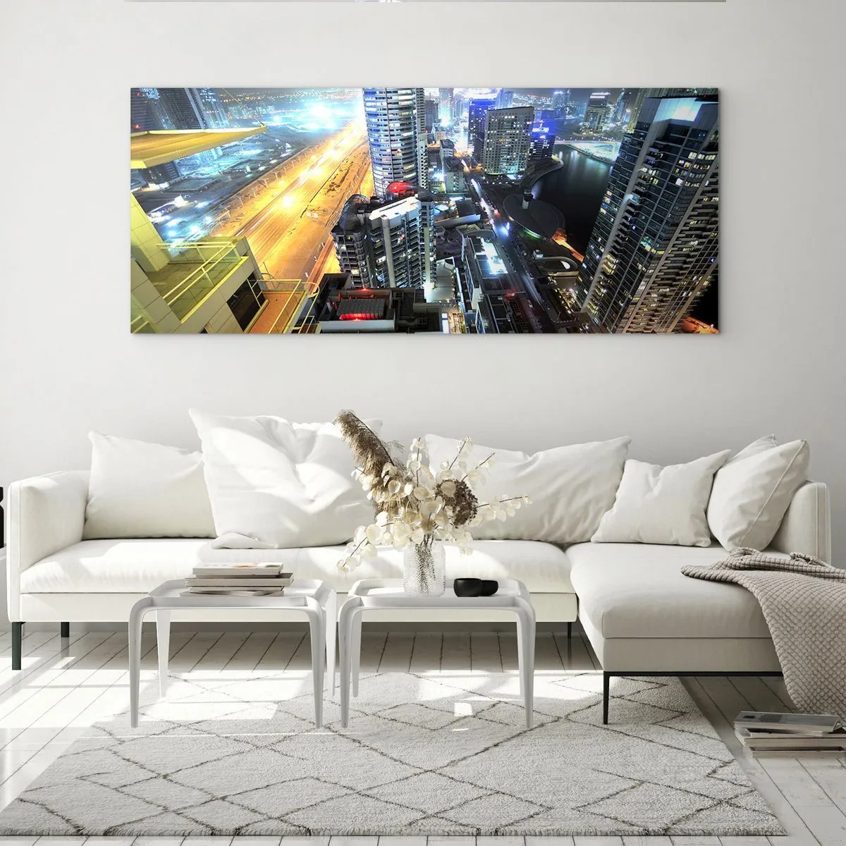 Glastavla - Bild på glas - Underverk på öknen - 160x50 cm