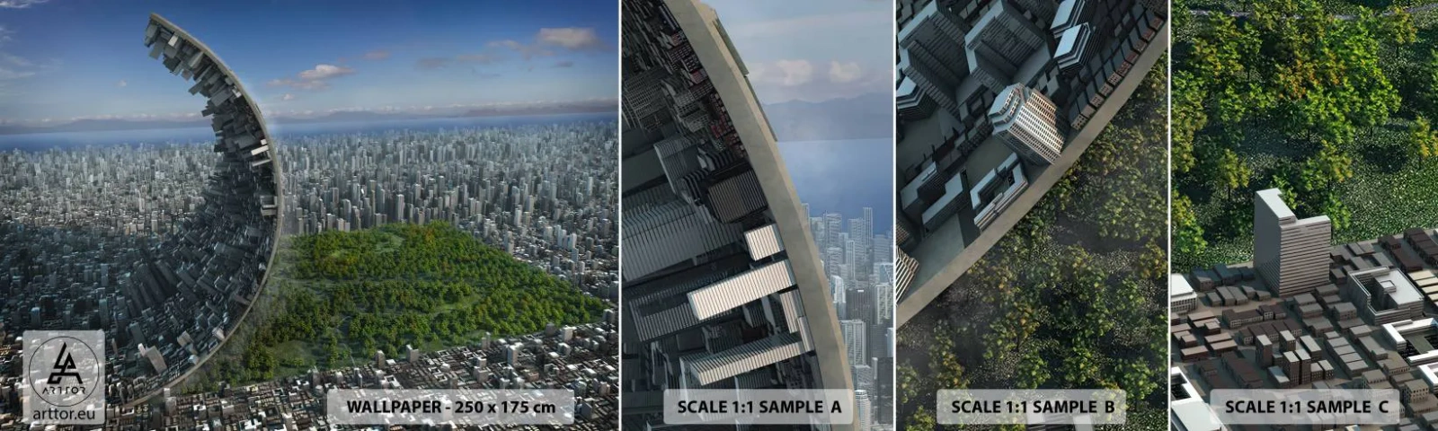 Fototapet Prov Standard Eco - Naturen är evig - Abstraktion, Arkitektur, Design - 100x30 cm