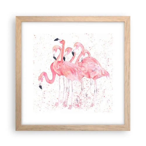 Affisch i ram av ljusek - Rosa bandet - 30x30 cm