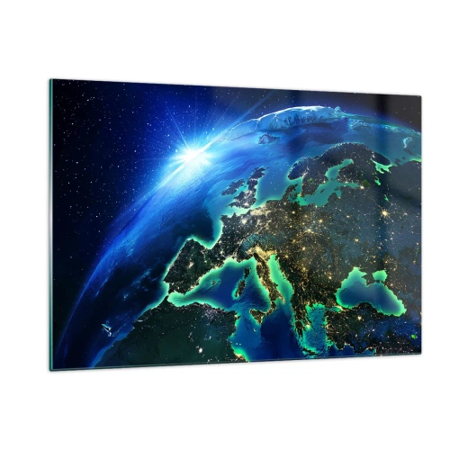 Glastavla - Bild på glas - Glödande Europa - 120x80 cm