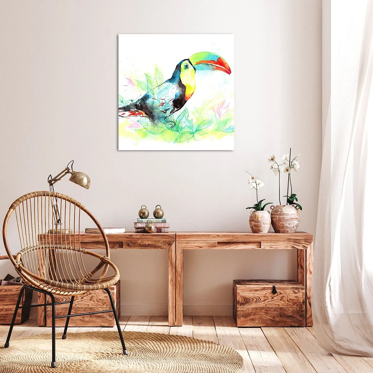 Canvastavla - Bild på duk - Färgglad som Sydamerika - 40x40 cm