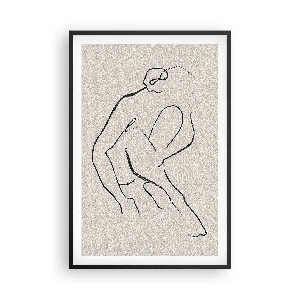 Affisch i svart ram - Intim skiss - 61x91 cm