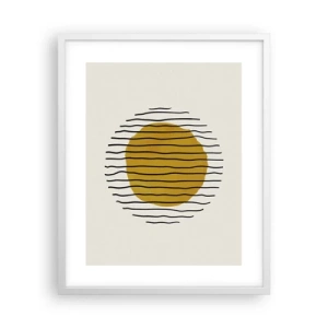 Affisch i vit ram - Abstraktion som darrar av glöd - 40x50 cm