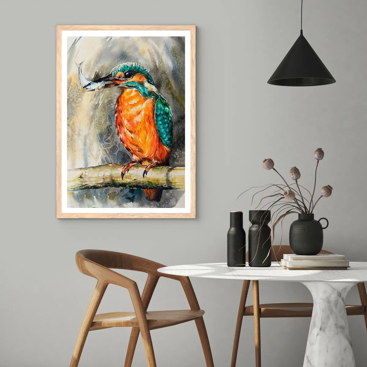 Affisch i ram av ljusek - Naturens lagar - 70x100 cm