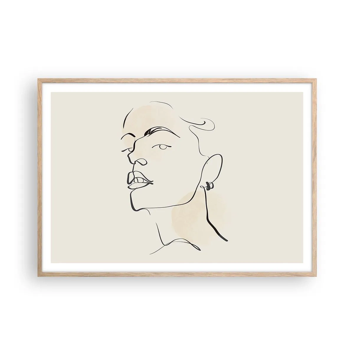 Affisch i ram av ljusek - Stolt blick - 100x70 cm