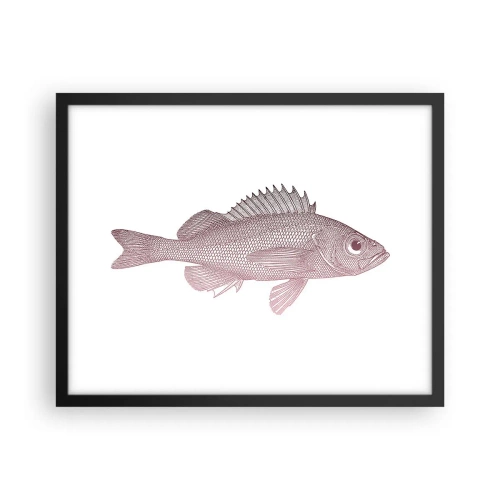 Affisch i svart ram - Storögd fisk - 50x40 cm