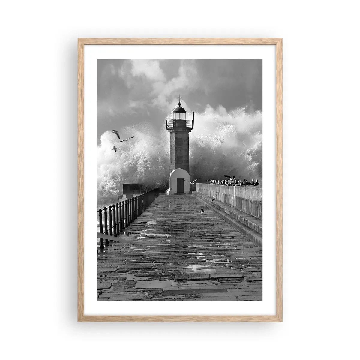 Affisch i ram av ljusek - Orädd  - 50x70 cm