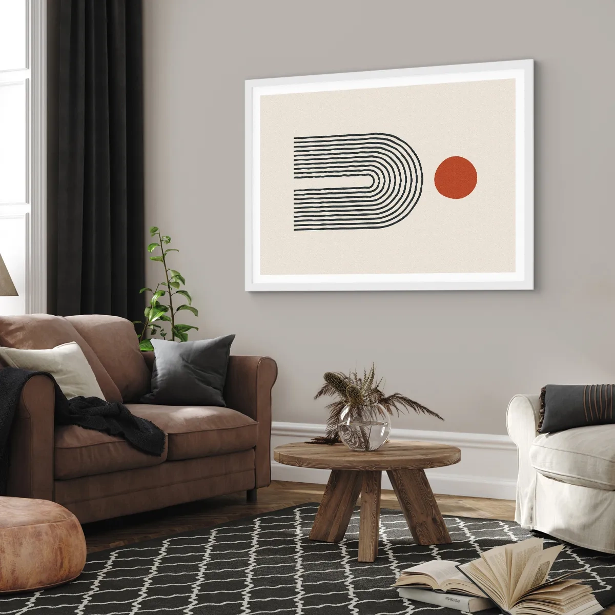 Affisch i vit ram - Formernas och färgernas magnetism - 40x30 cm