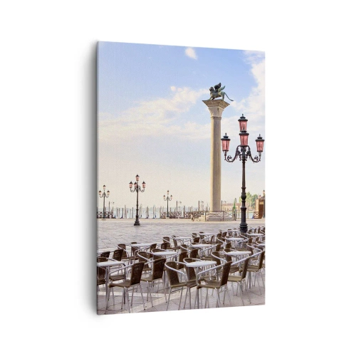 Canvastavla - Bild på duk - Välkommen, allt är färdigt - 70x100 cm