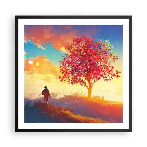 Affisch i svart ram - Pilgrim i målet - 60x60 cm