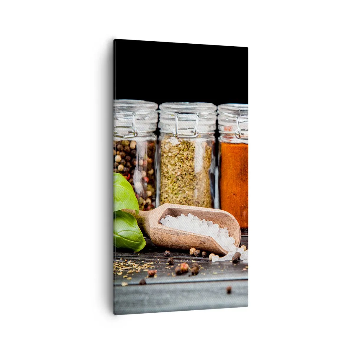 Canvastavla - Bild på duk - Så att livet har smak - 55x100 cm