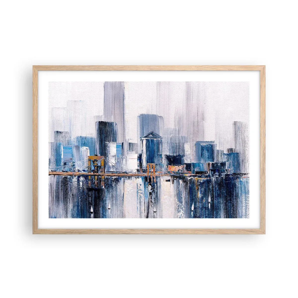Affisch i ram av ljusek - New York-impression - 70x50 cm