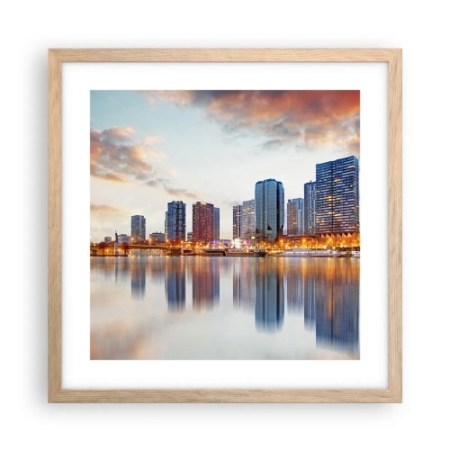 Affisch i ram av ljusek - Paris monumentala lugn - 40x40 cm