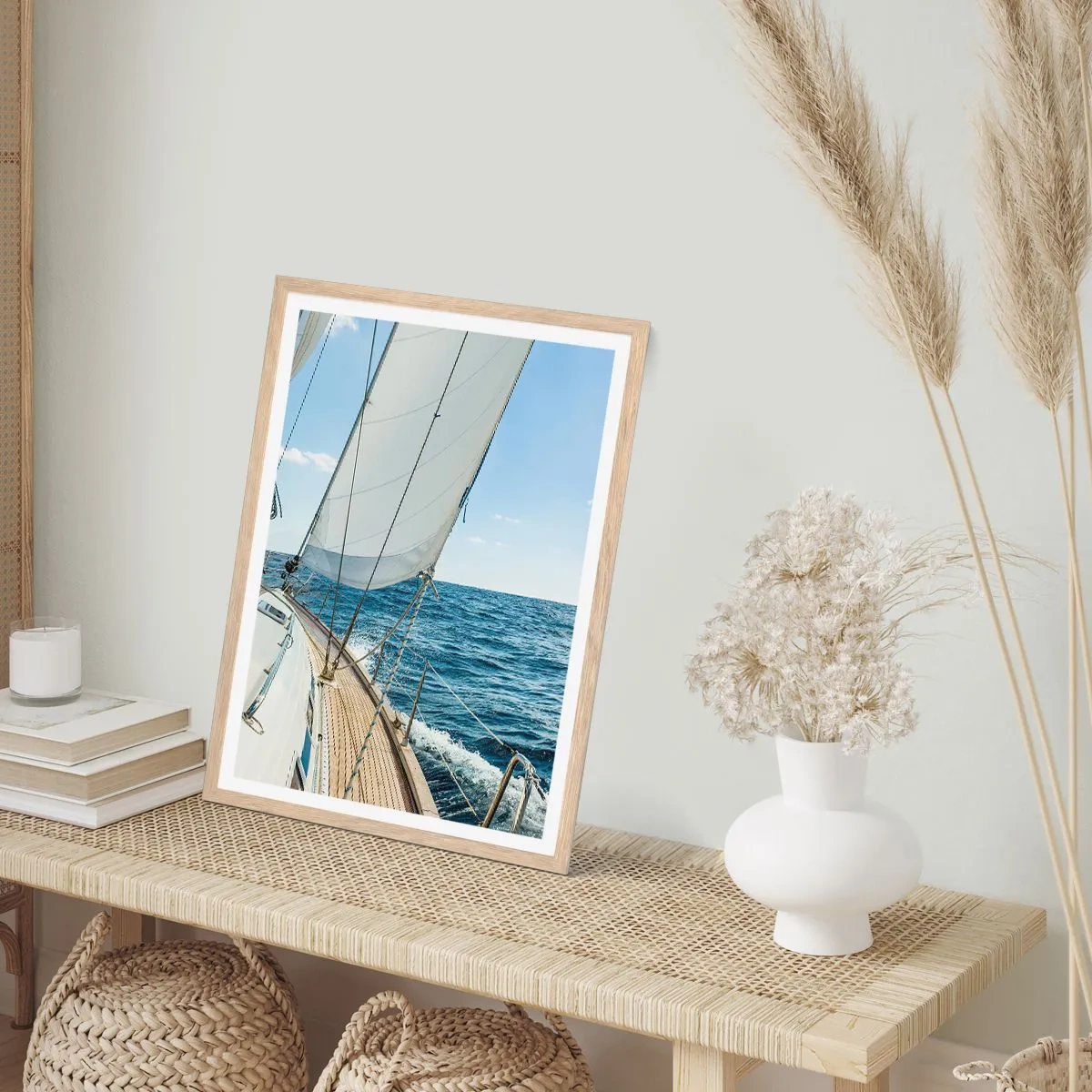 Affisch i ram av ljusek - Heja äventyret - 70x100 cm