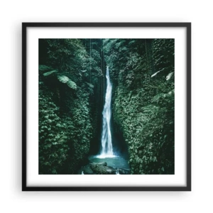 Affisch i svart ram - Tropisk spa - 50x50 cm