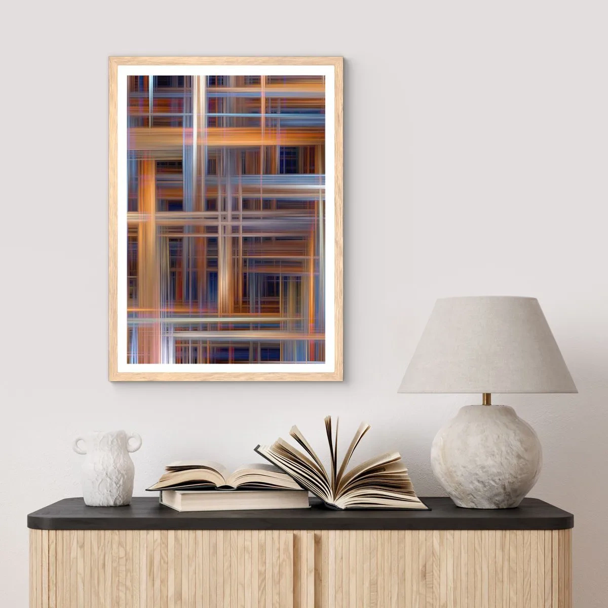 Affisch i ram av ljusek - Vävd av ljus - 50x70 cm