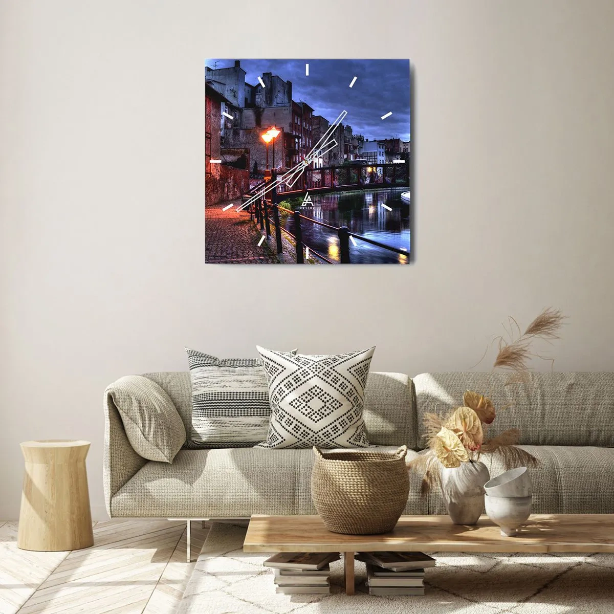 Väggklocka - Klocka på glas - Du kände inte Bydgoszcz från denna sida - 40x40 cm