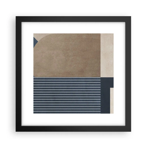 Affisch i svart ram - Komposition av enkelhet och rundhet - 30x30 cm