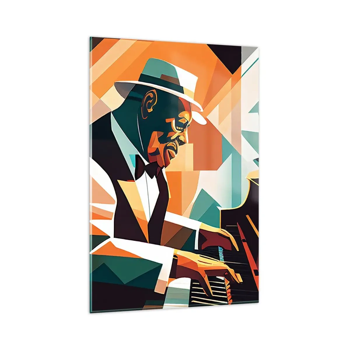 Glastavla - Bild på glas - Allt som är jazz - 80x120 cm