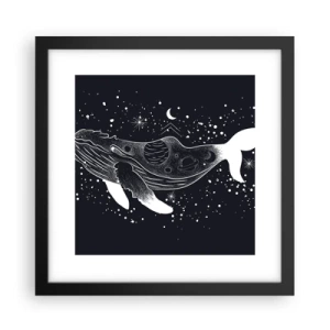 Affisch i svart ram - I universumets hav - 30x30 cm