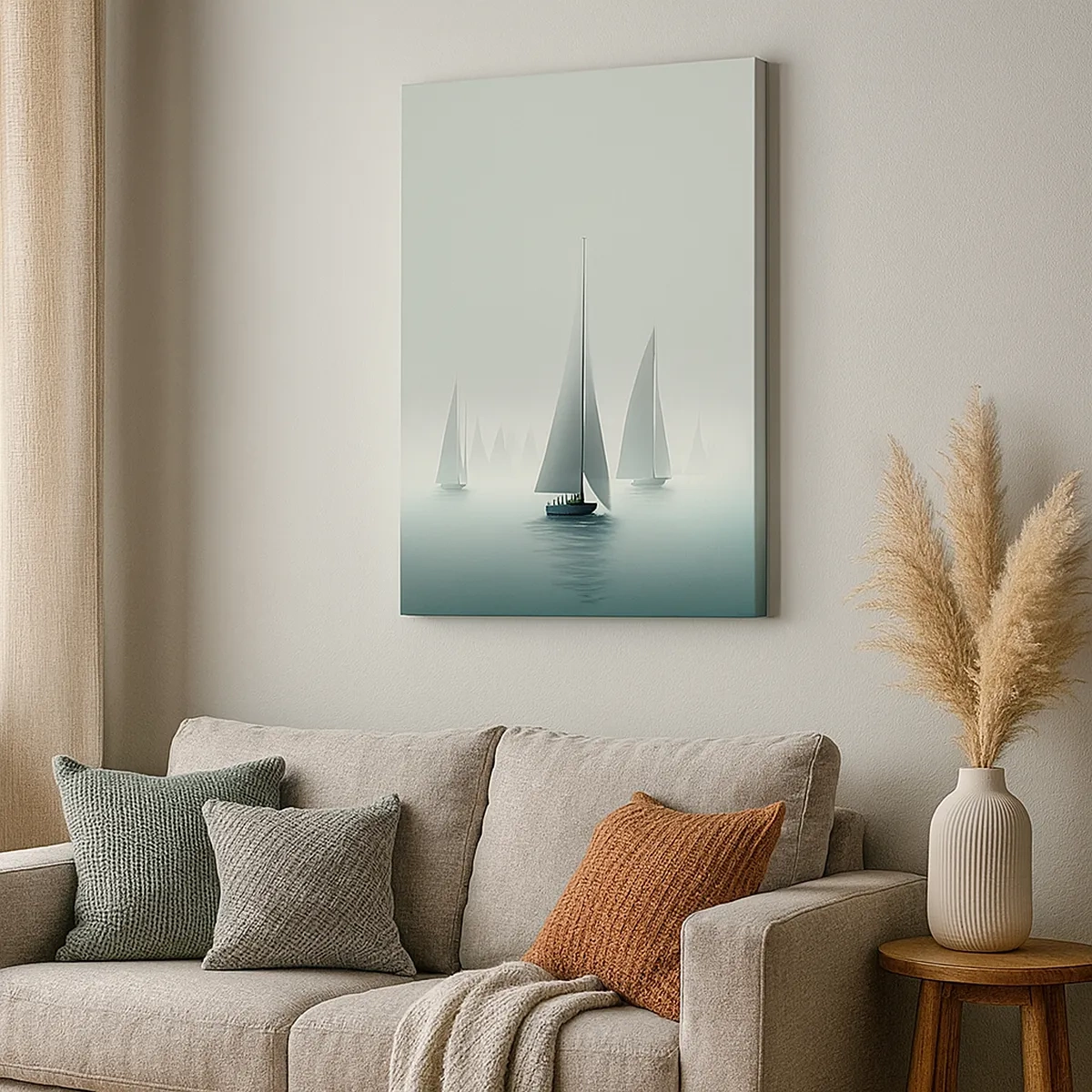 Canvastavla - Bild på duk - Byggd av dimma - 50x70 cm