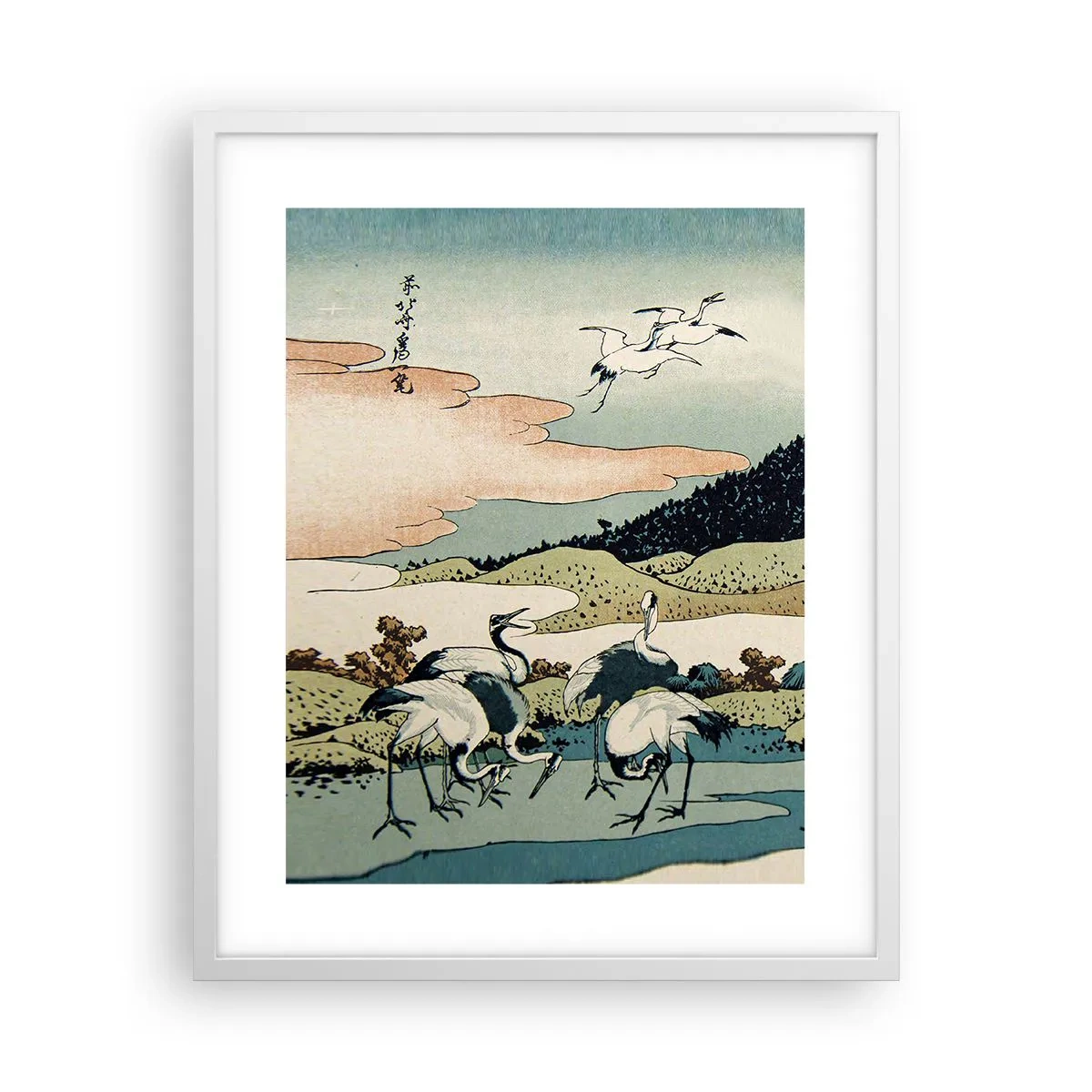 Affisch i vit ram - I japansk anda - 40x50 cm