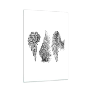 Glastavla - Bild på glas - Du kan också bli ängel - 80x120 cm