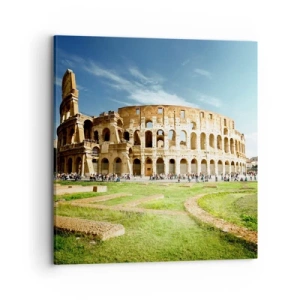 Canvastavla - Bild på duk - Vapnets klang hörs fortfarande - 70x70 cm