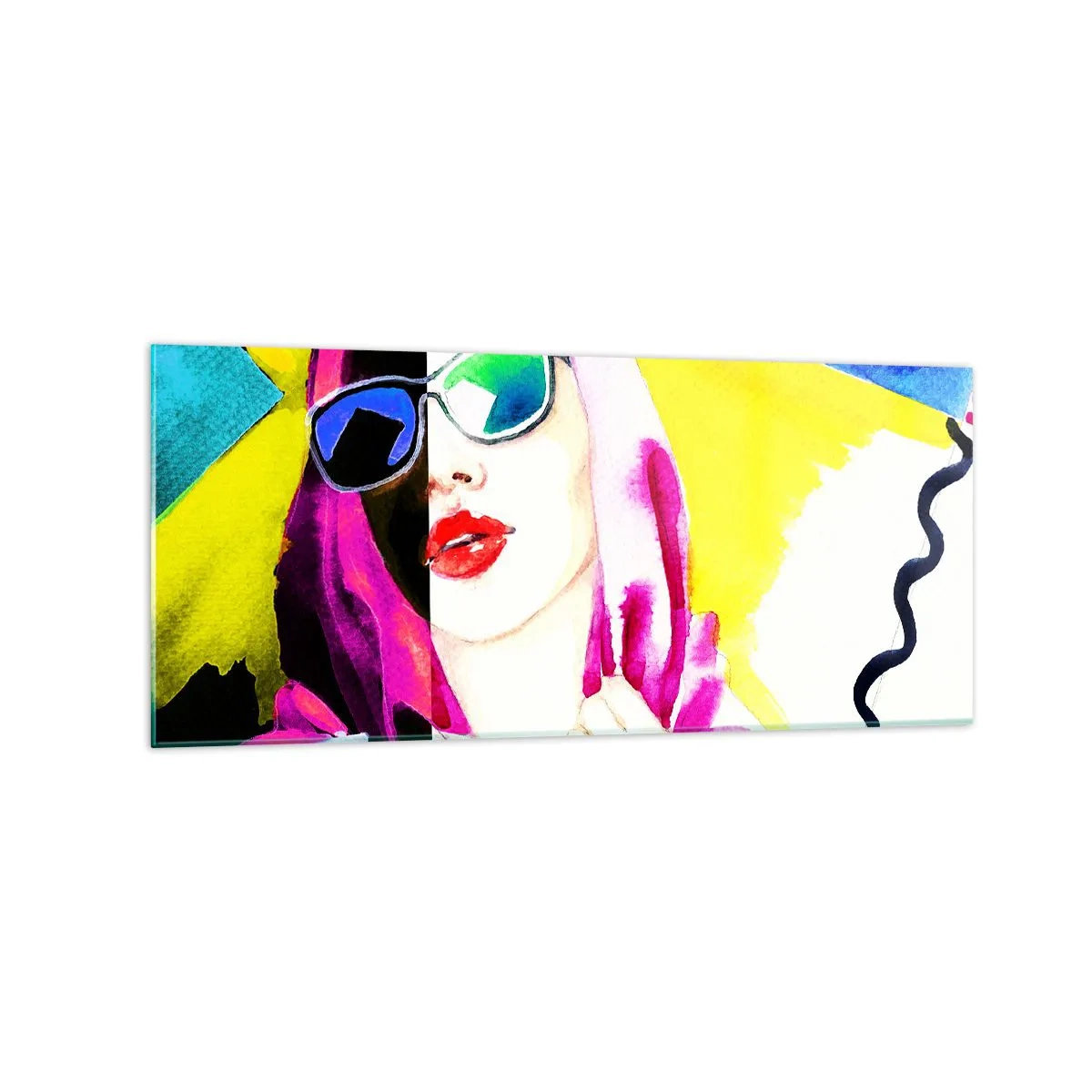 Glastavla - Bild på glas - Jag är varken vit eller svart - 120x50 cm