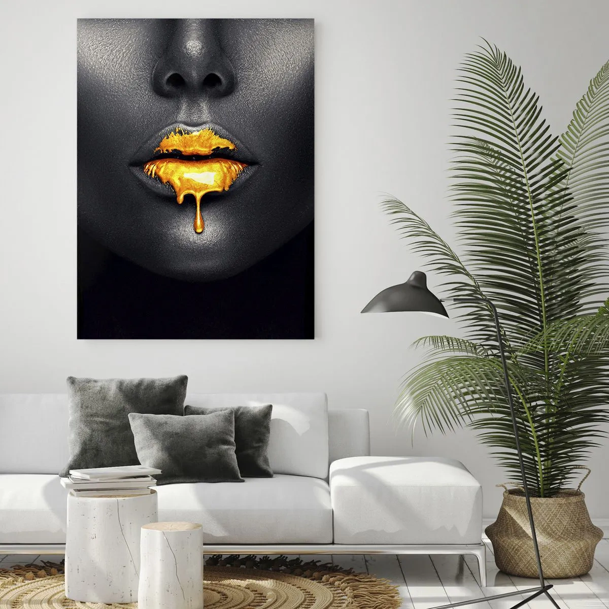 Glastavla - Bild på glas - Guldmun - 50x70 cm