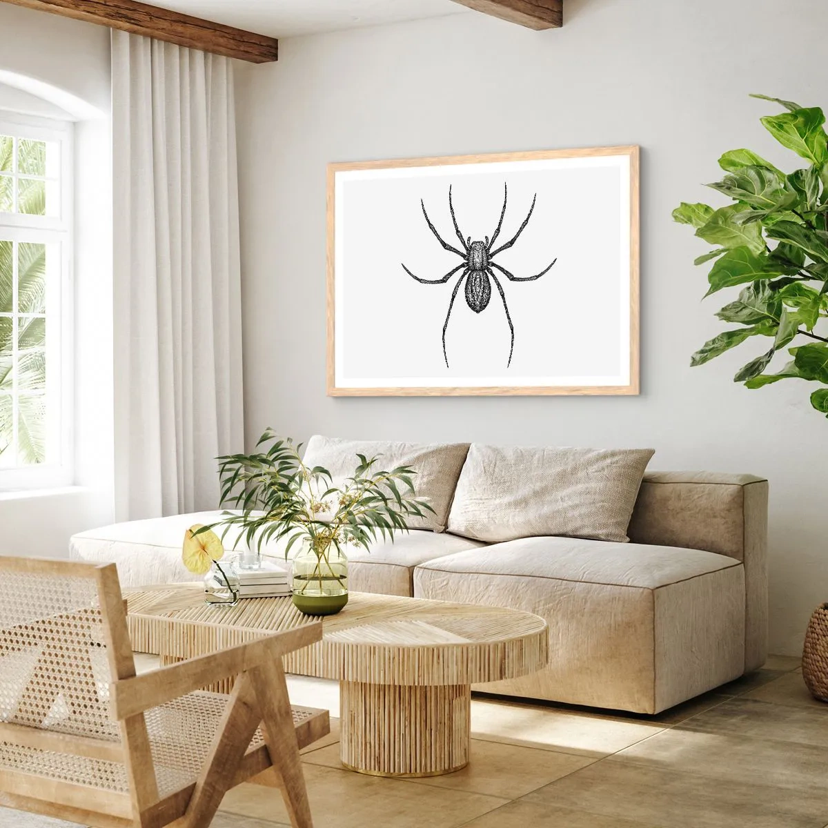 Affisch i ram av ljusek - Oroväckande precision - 100x70 cm