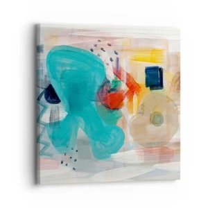 Canvastavla - Bild på duk - Ett färgglatt spel - 30x30 cm