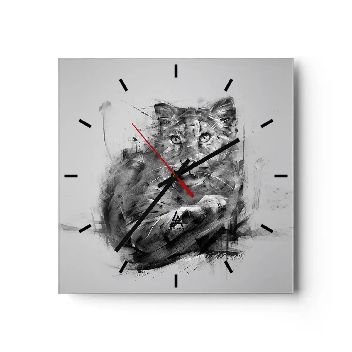 Väggklocka - Klocka på glas - Ja, jag lyssnar noga - 30x30 cm