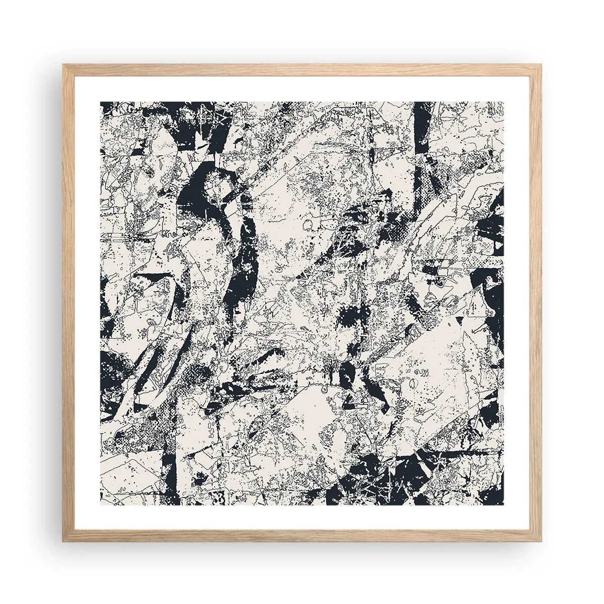 Affisch i ram av ljusek - Motsatsernas interpenetration - 60x60 cm