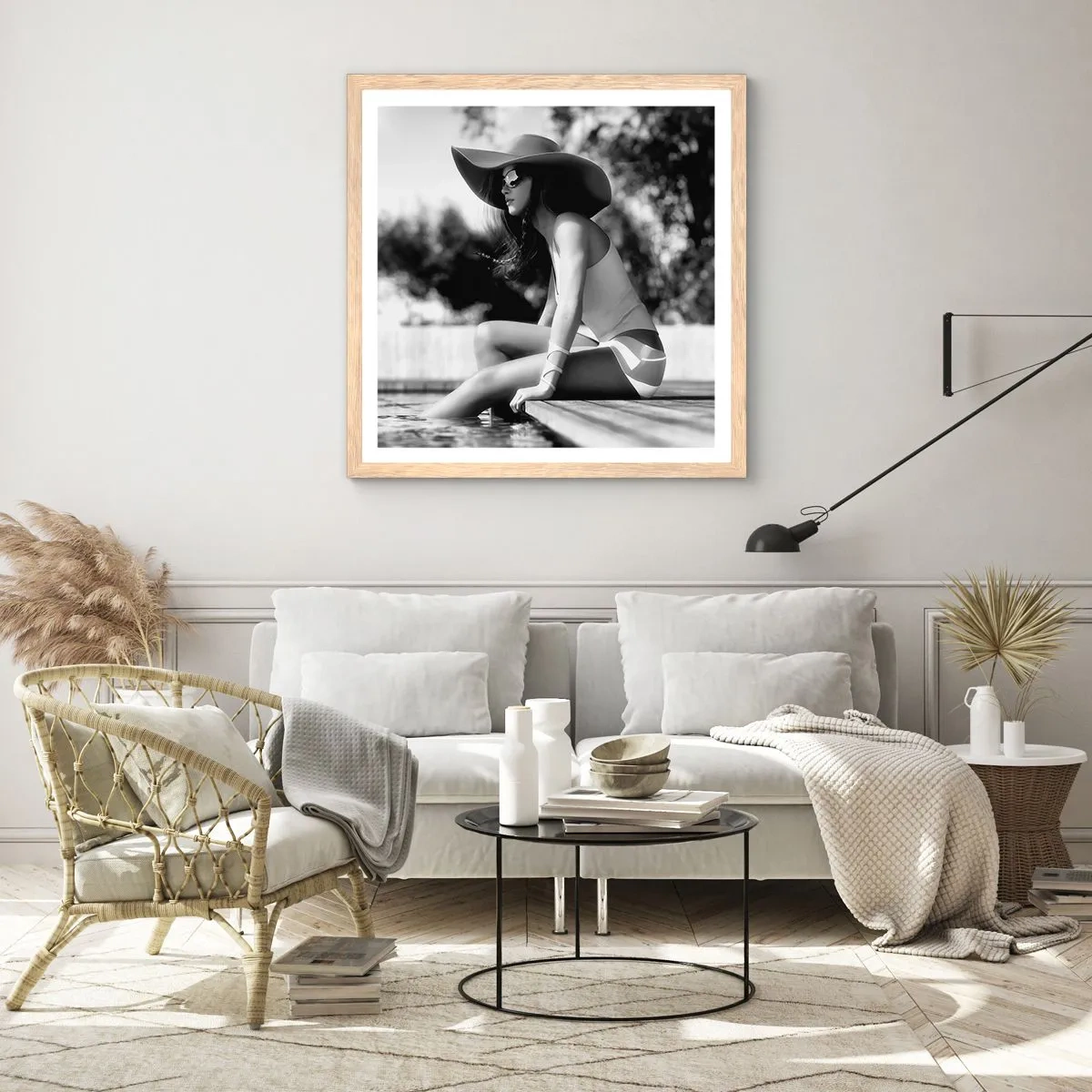 Affisch i ram av ljusek - En sommardröm - 50x50 cm