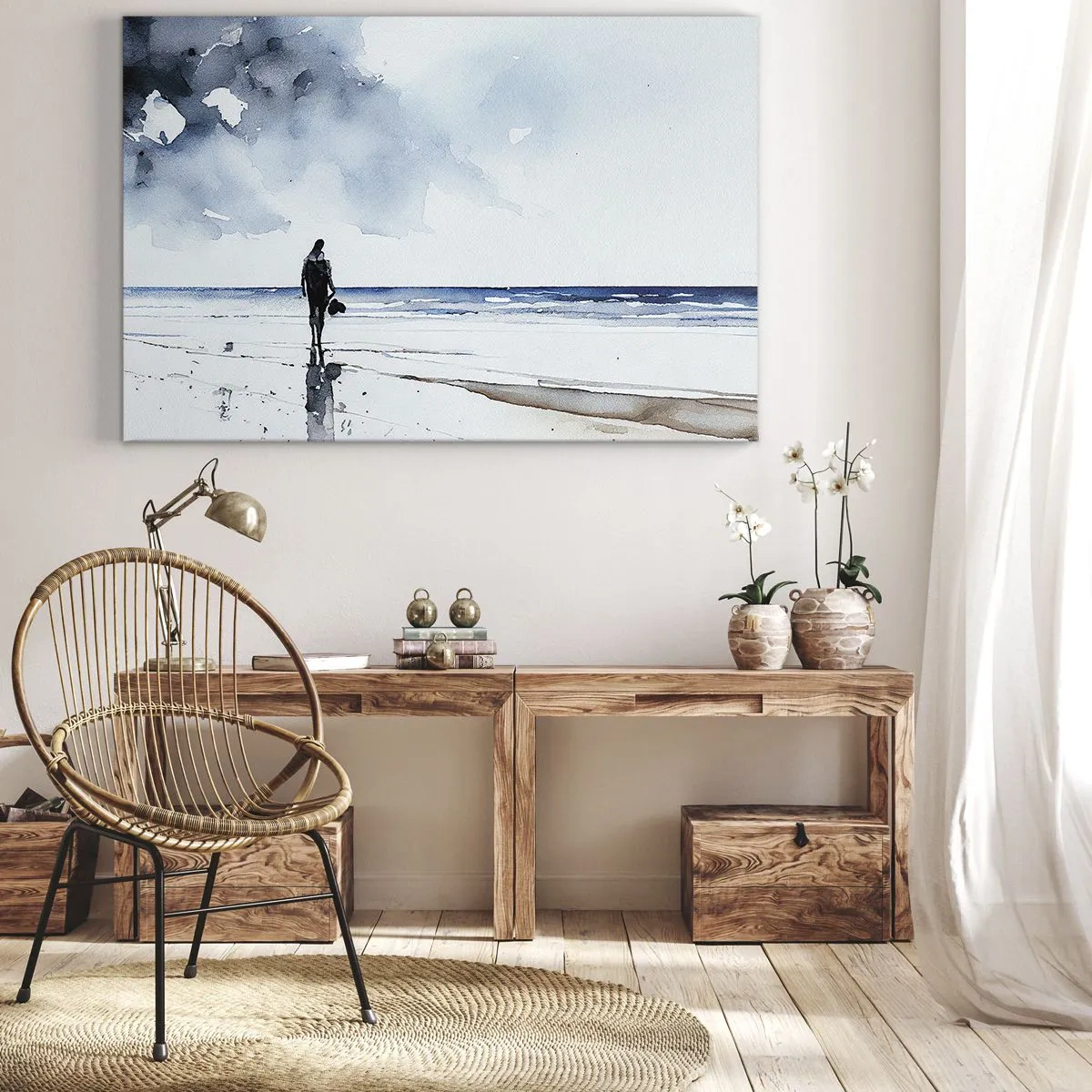 Canvastavla - Bild på duk - Samtal med havet - 100x70 cm