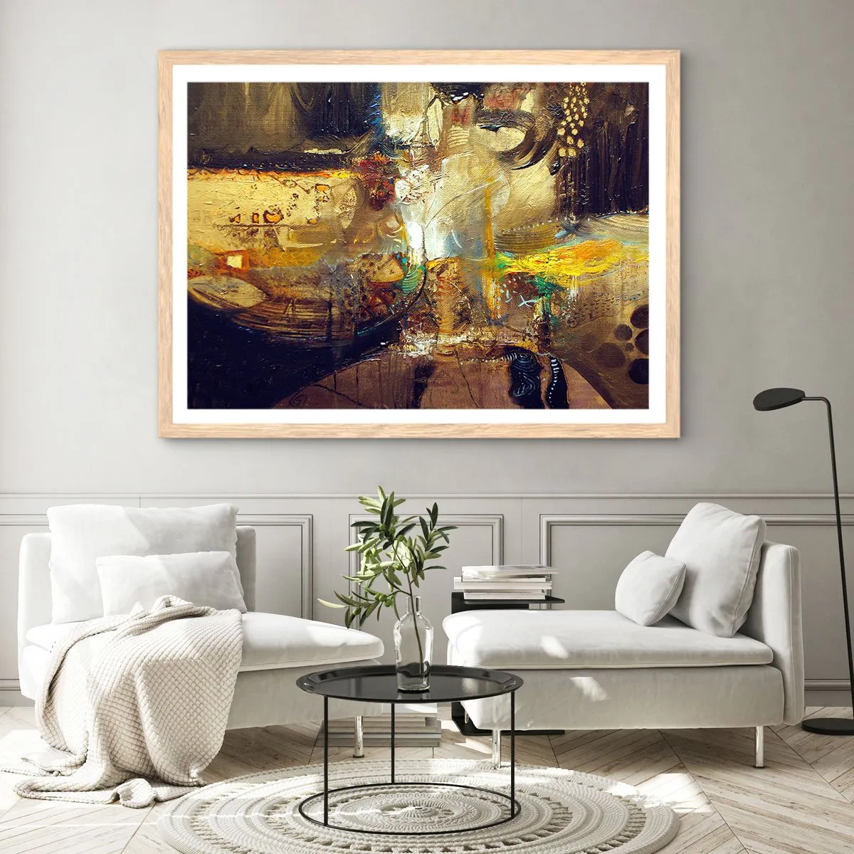 Affisch i ram av ljusek - Kallt, varmare, hett - 100x70 cm