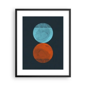 Affisch i svart ram - Endast geometri? - 40x50 cm