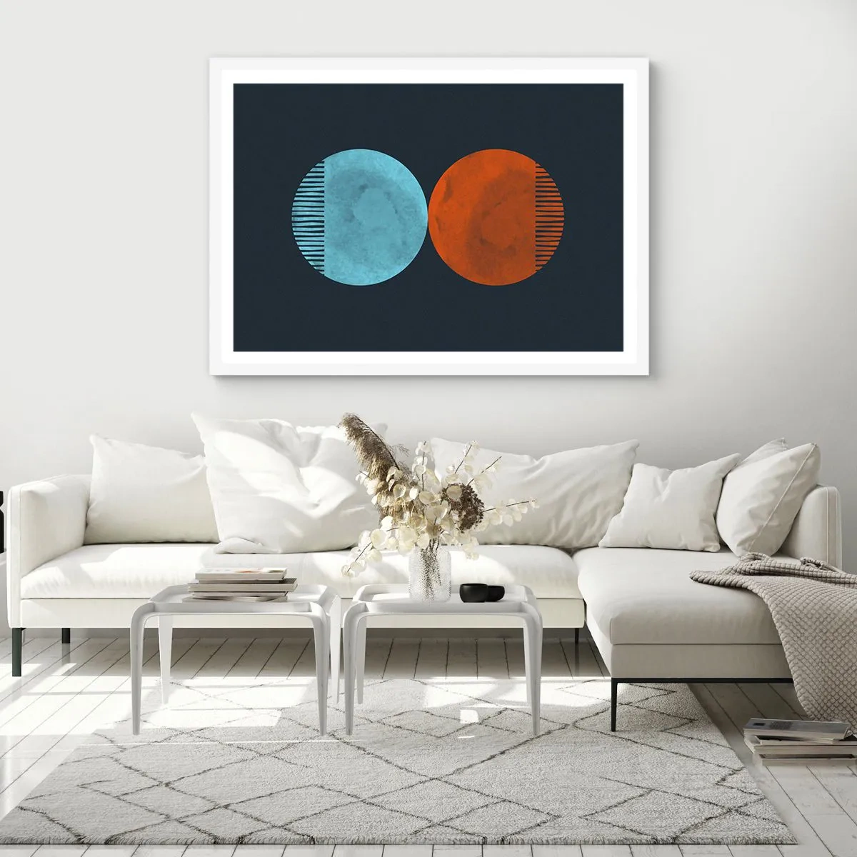 Affisch i vit ram - Endast geometri? - 70x50 cm