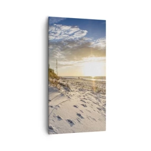 Canvastavla - Bild på duk - Inbjudan till promenad - 55x100 cm