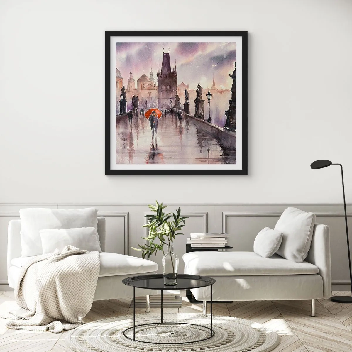 Affisch i svart ram - Människor förändras inte - 50x50 cm