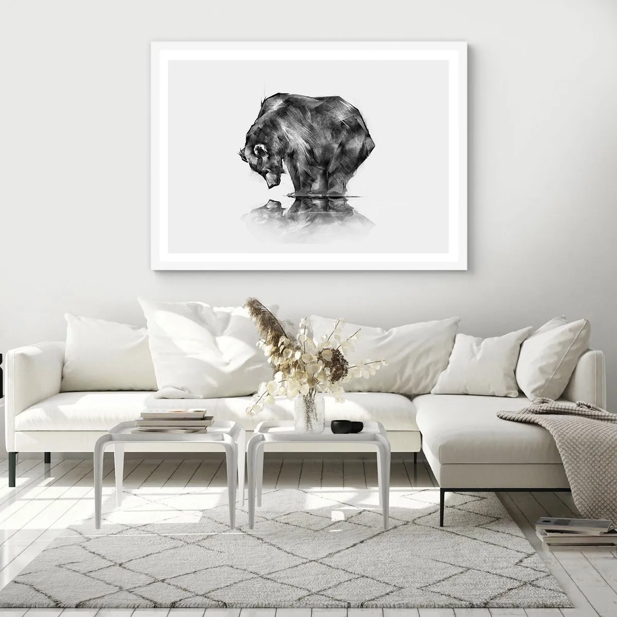 Affisch i vit ram - Roligt att se någon närstående - 100x70 cm