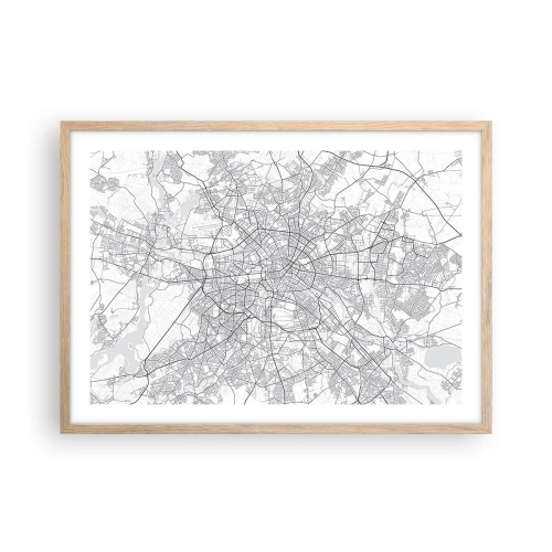 Affisch i ram av ljusek - Berlins blomma - 70x50 cm