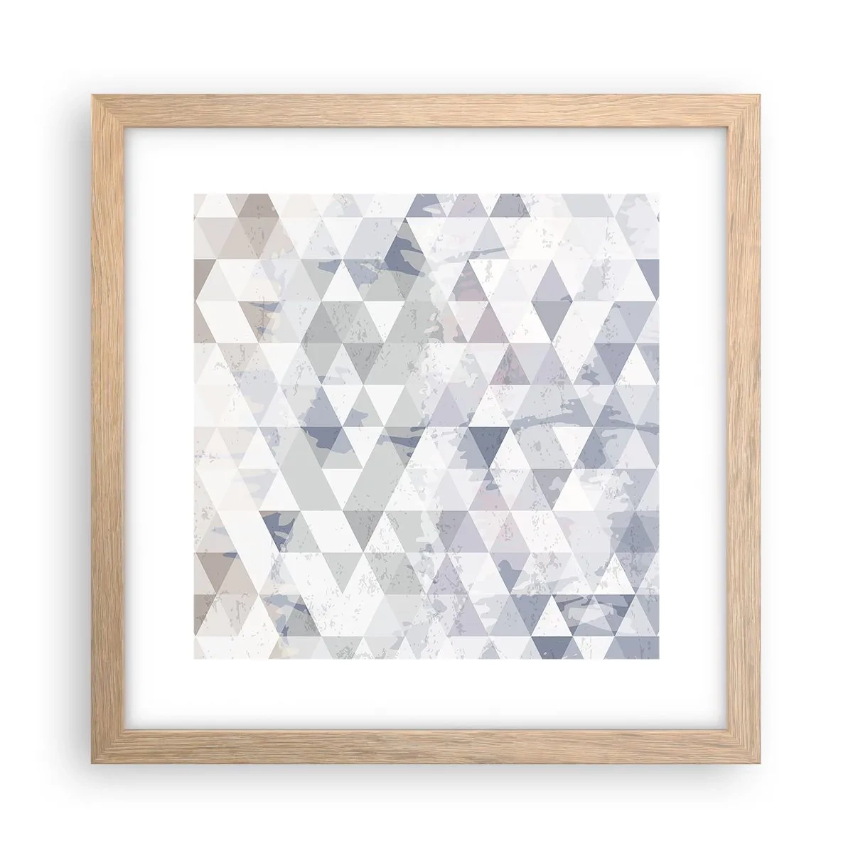 Affisch i ram av ljusek - Trianglar - 30x30 cm