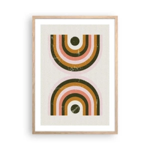 Affisch i ram av ljusek - Tvillingabstraktion - 50x70 cm