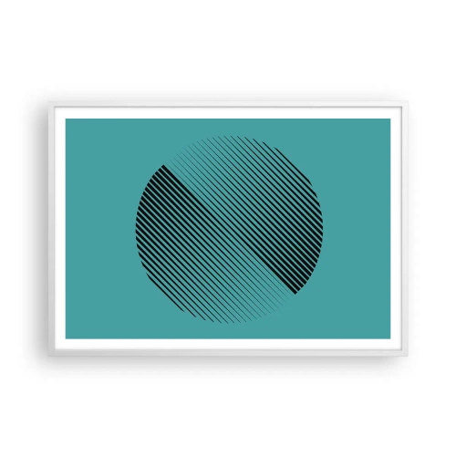 Affisch i vit ram - Cirkeln - en geometrisk variation - 100x70 cm