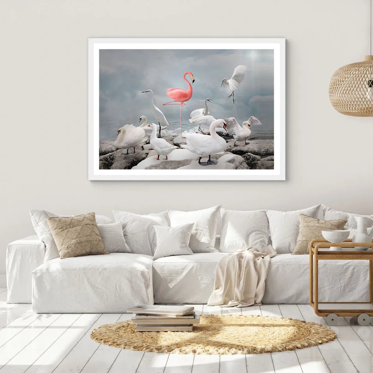 Affisch i vit ram - Hur har jag hamnat här? - 70x50 cm
