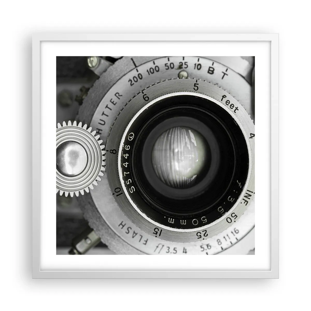 Affisch i vit ram - En berättelse om Hollywood - 50x50 cm