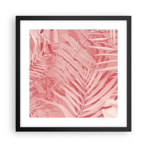 Affisch i svart ram - Rosa koncept - 40x40 cm